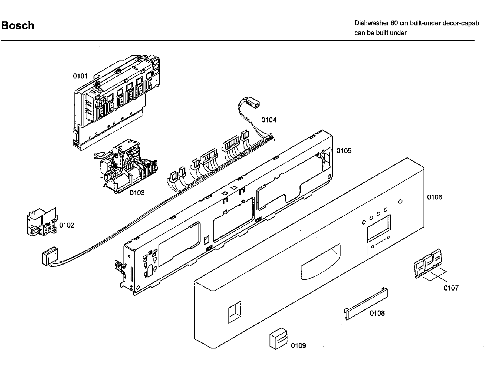 Bosch SHU33A02UC/22 control panel diagram