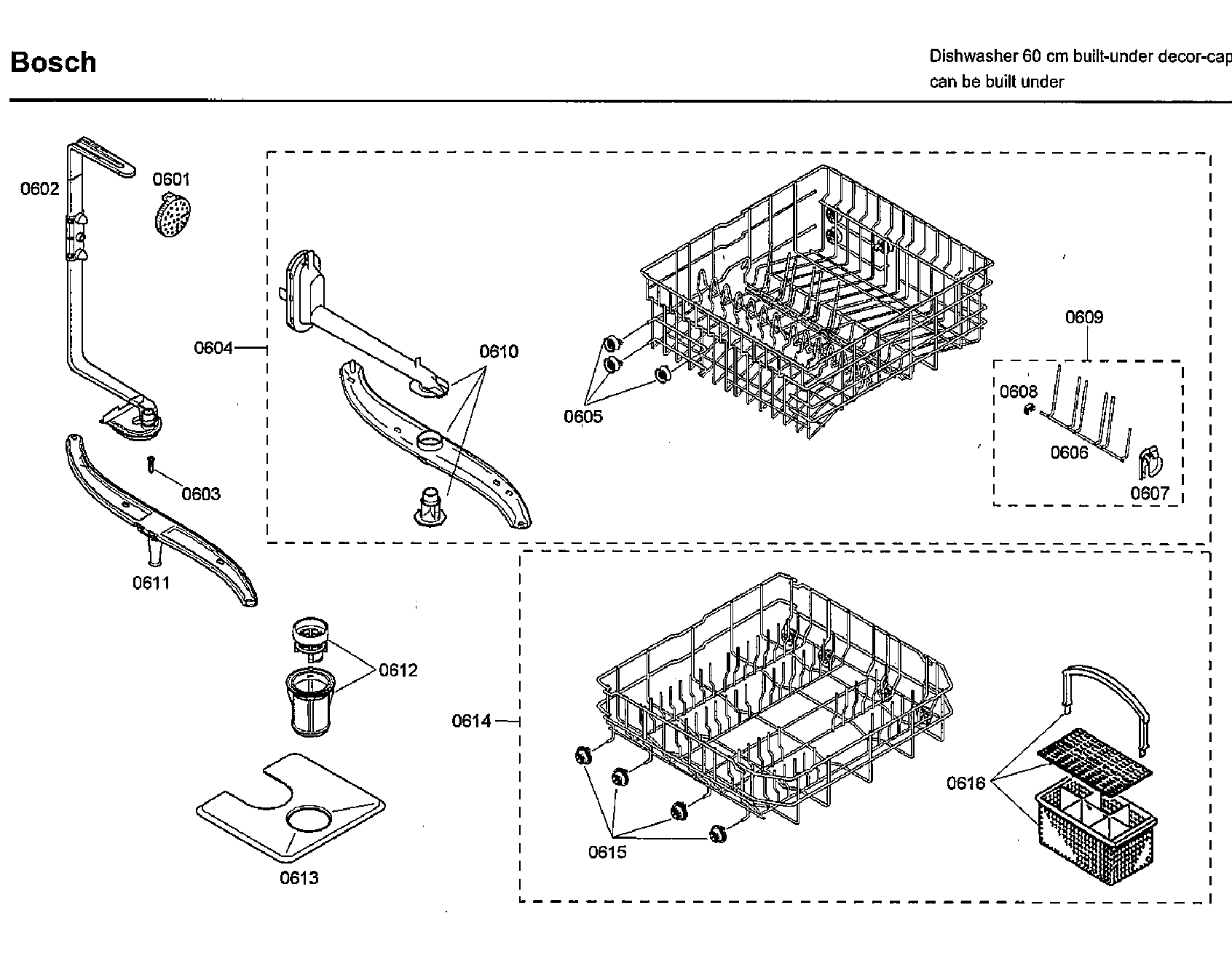 Bosch SHU33A02UC/36 rack diagram