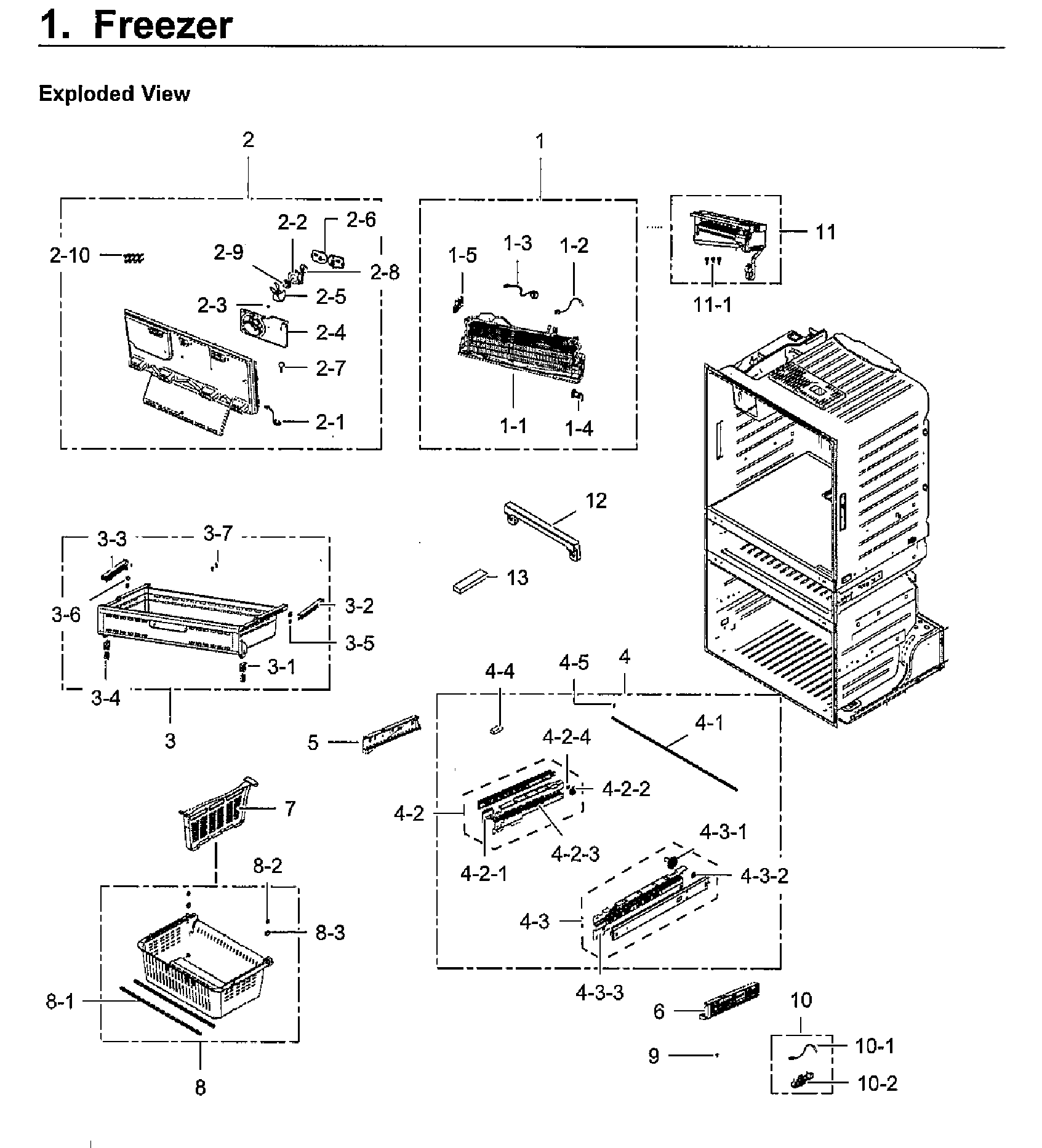 Samsung RF28HMEDBWW/AA-12 freezer / icemaker diagram