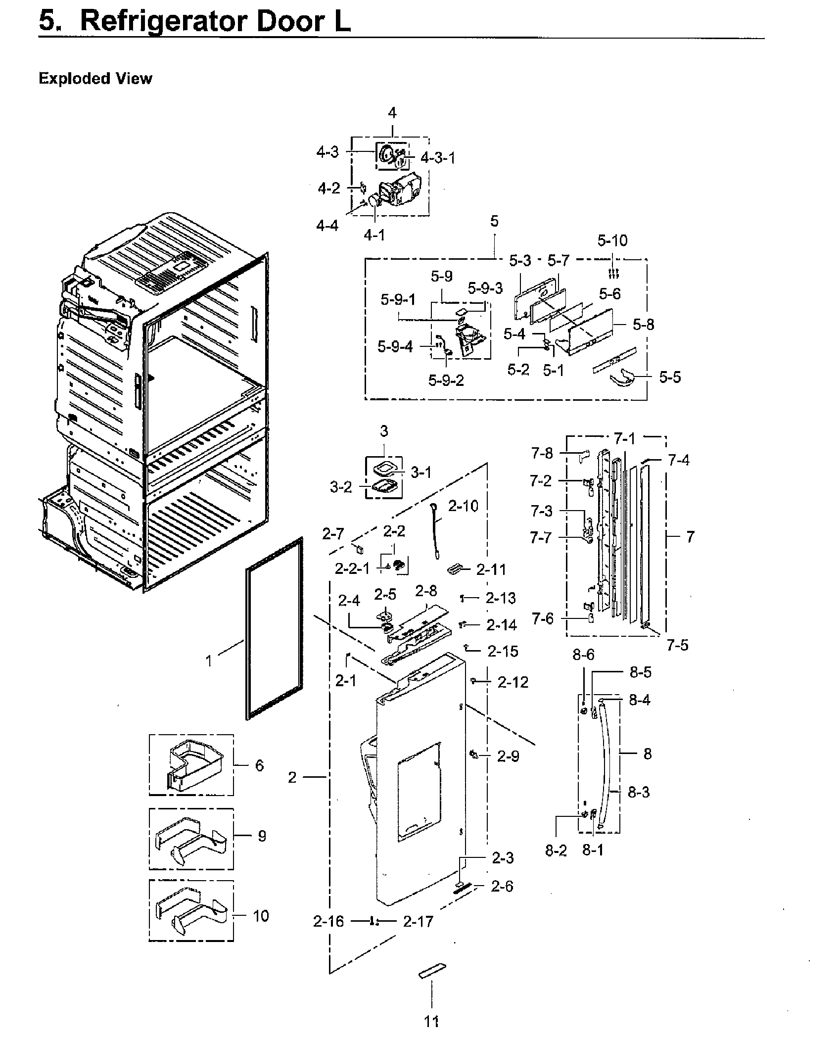 Samsung RF28HMEDBWW/AA-12 flexzone door diagram