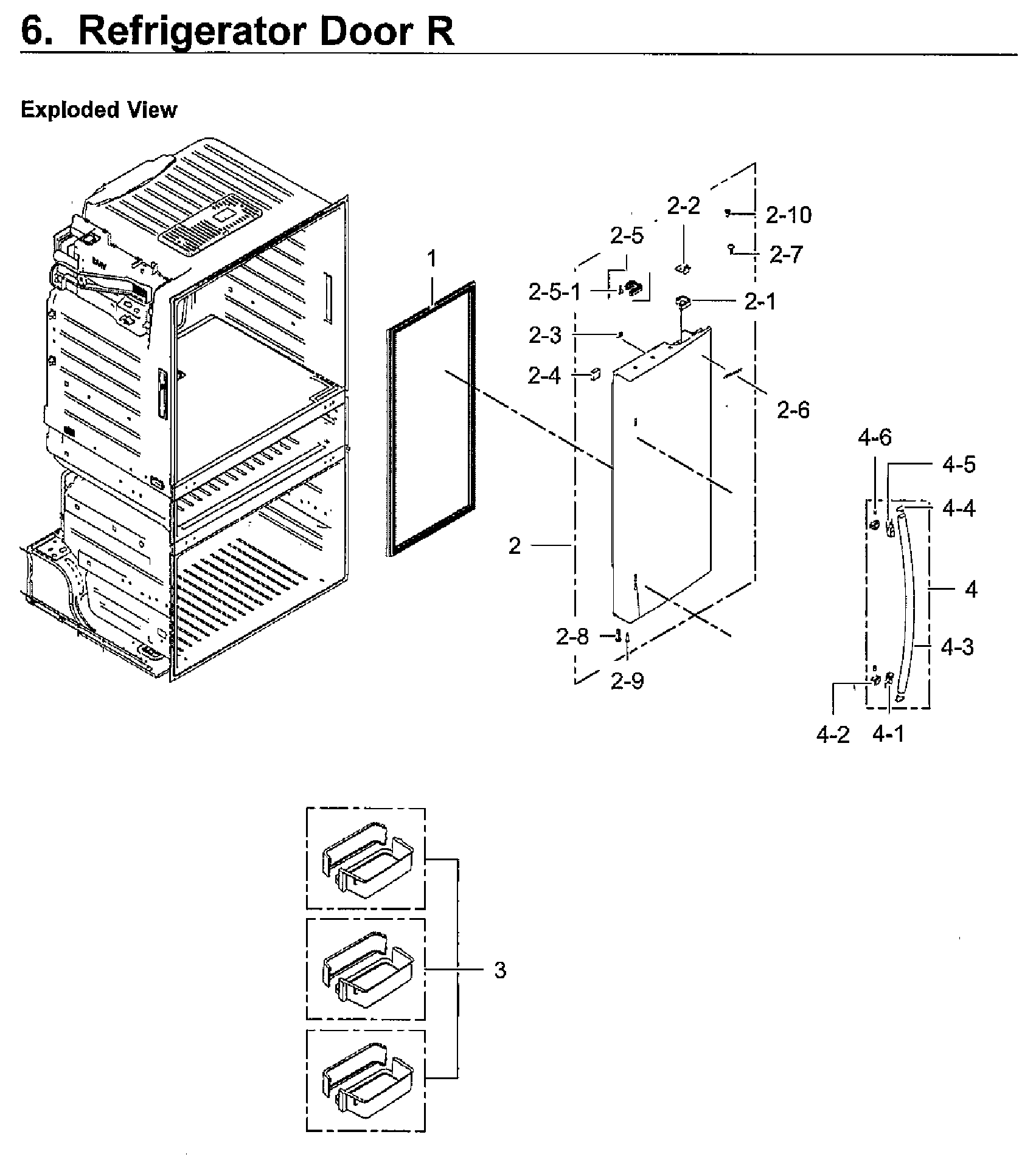 Samsung RF28HMEDBWW/AA-12 door left diagram