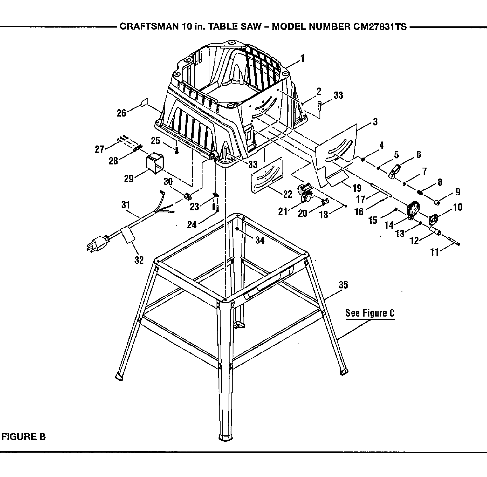 Craftsman 315CM27831TS base diagram