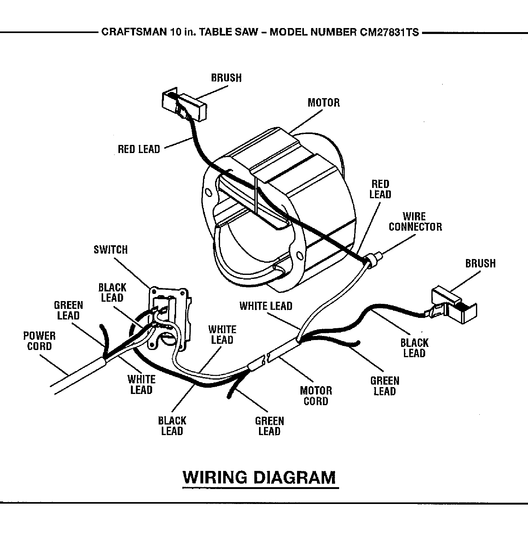 Craftsman 315CM27831TS wiring diagram