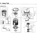 Samsung WA5471ABW/XAA-01 tub asy diagram