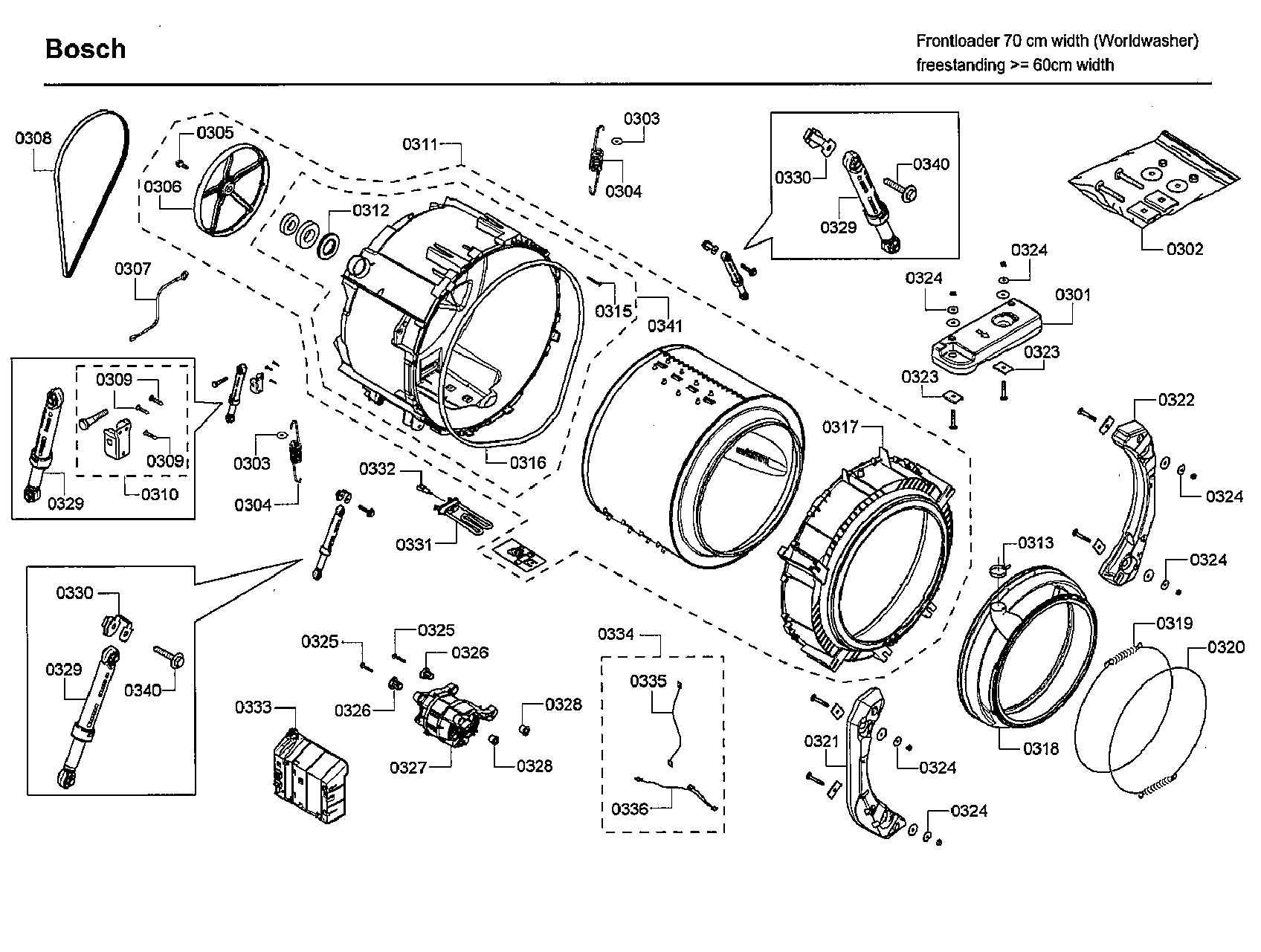 Bosch WFVC544CUC/25 drum diagram