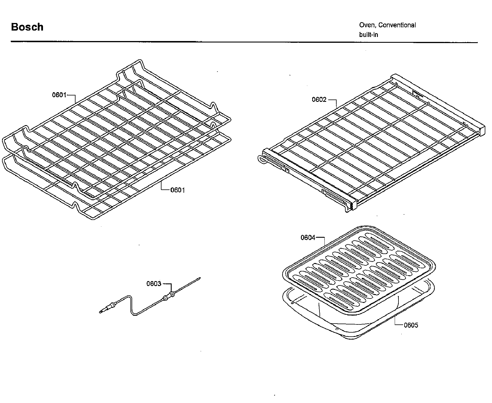 Bosch HBLP451UC/02 shelfs diagram