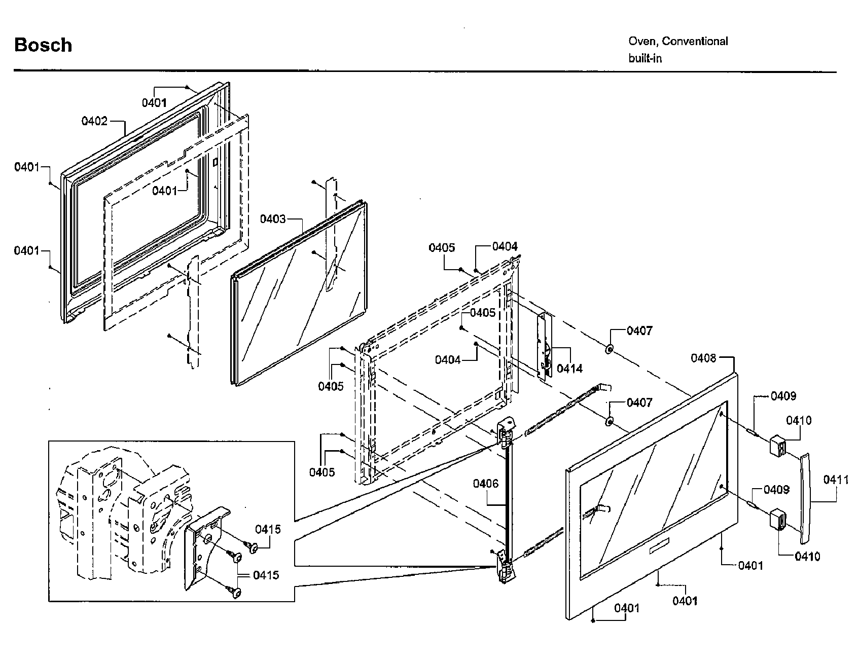 Bosch HBLP451LUC/02 door diagram