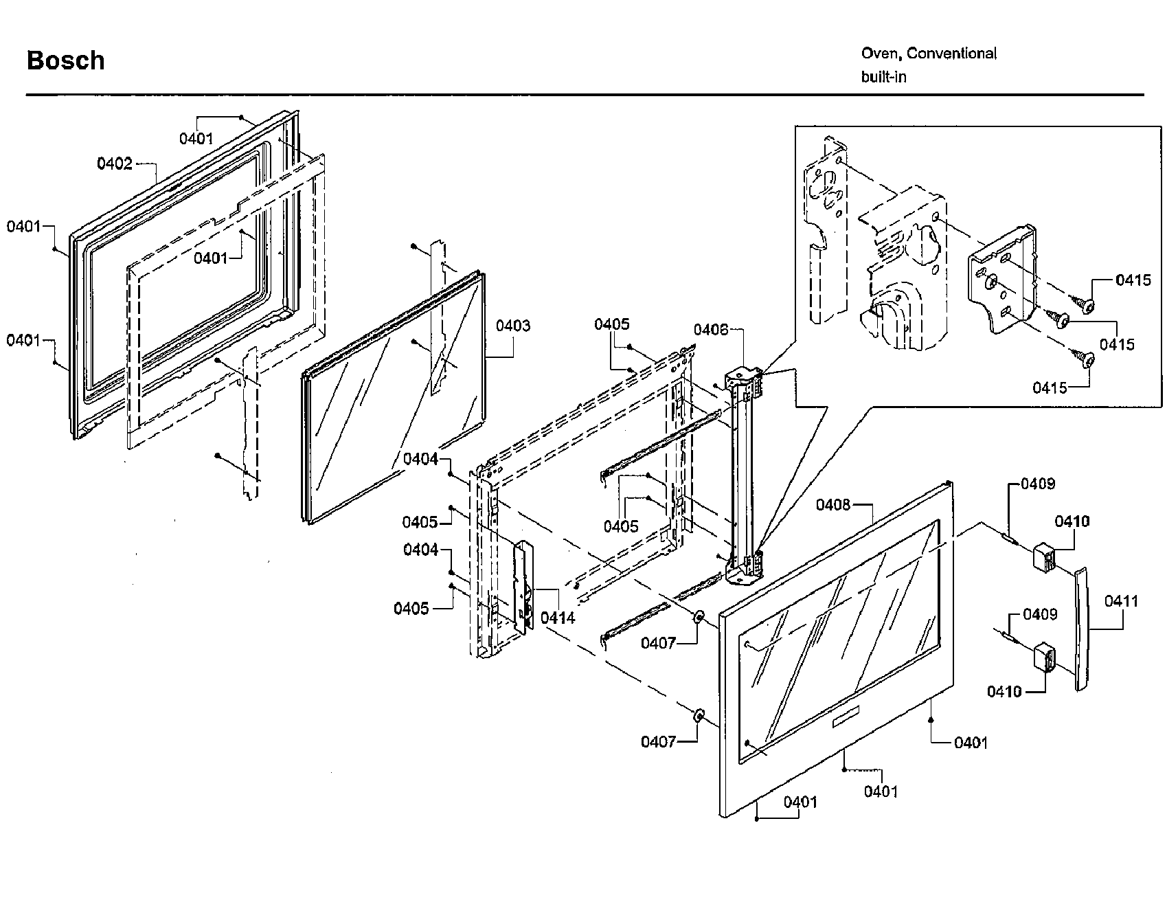 Bosch HBLP451RUC/02 door diagram