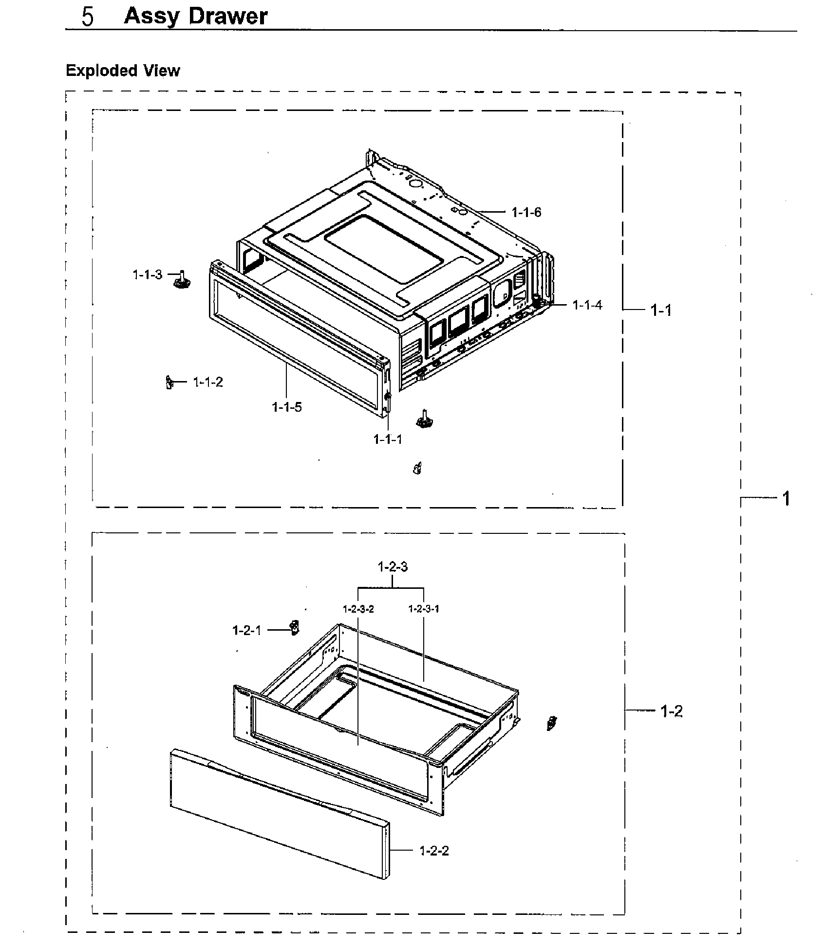 Samsung NE59M4320SS/AA-00 drawer diagram