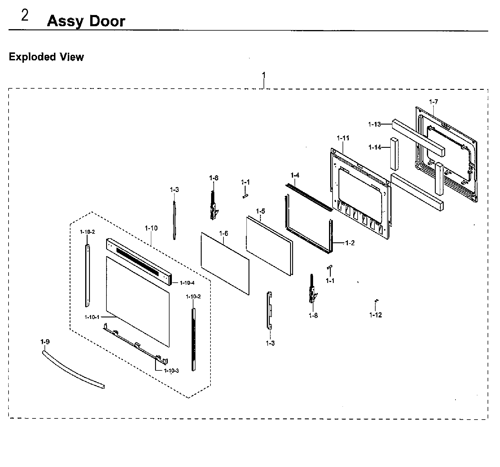 Samsung NE59M4320SW/AA-00 door diagram