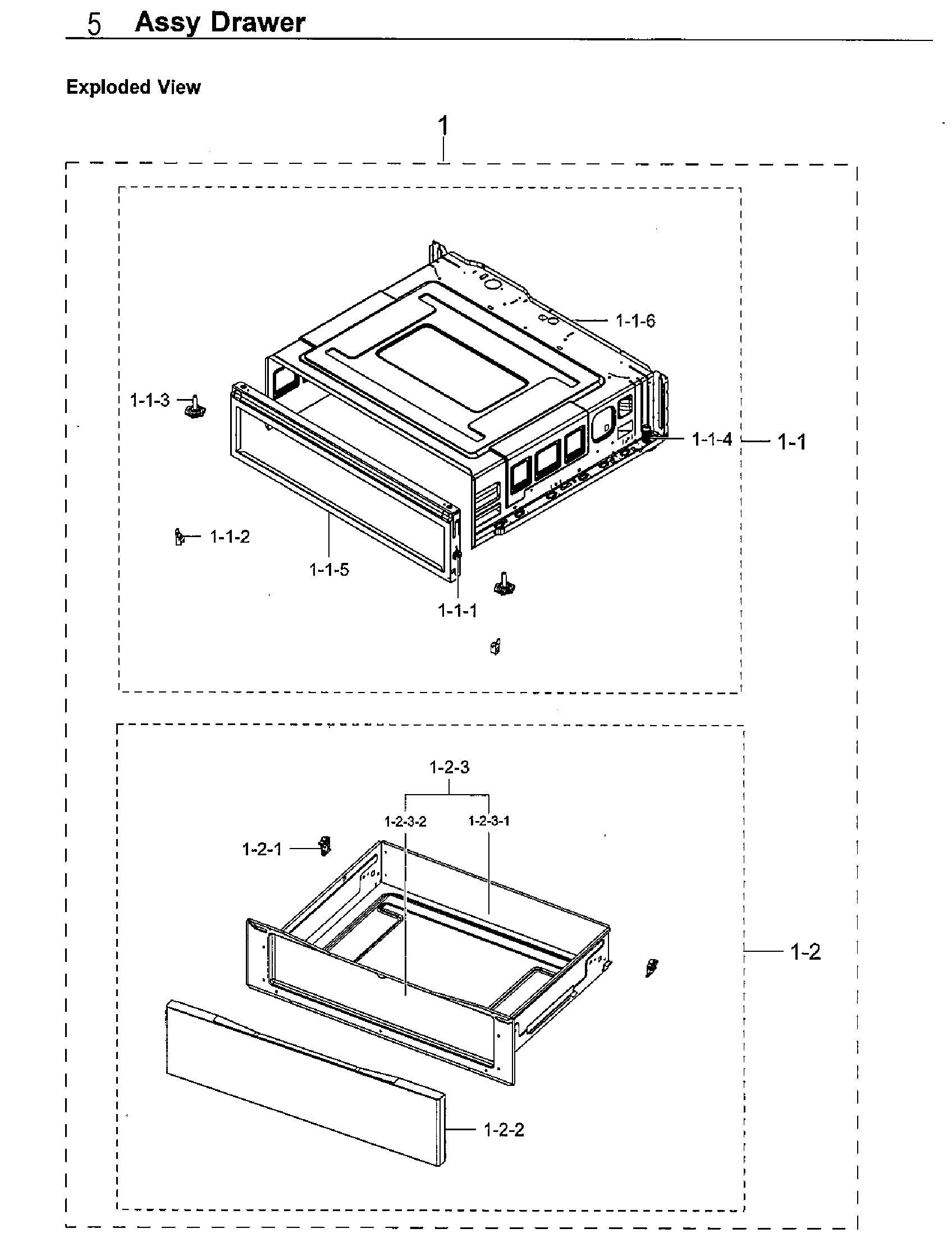 Samsung NE59M4320SW/AA-00 drawer diagram