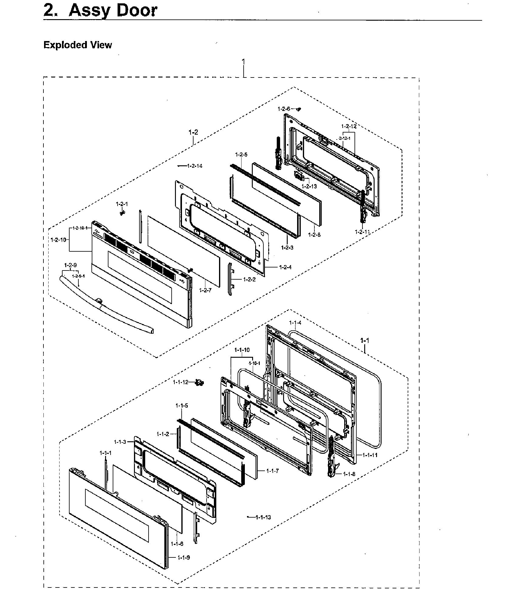 Samsung NE59M6850SG/AA-01 door diagram