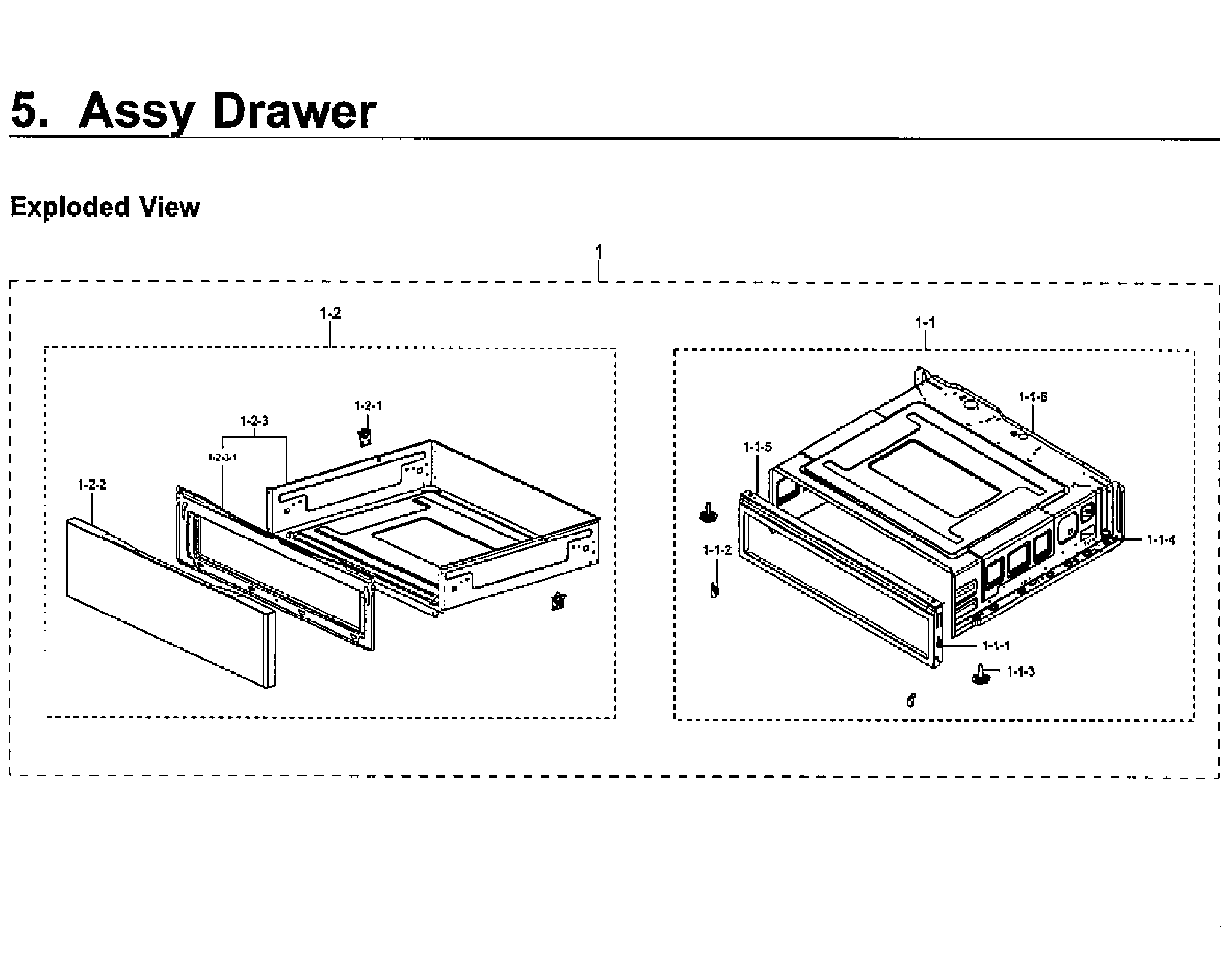 Samsung NE59M6850SG/AA-01 drawer diagram