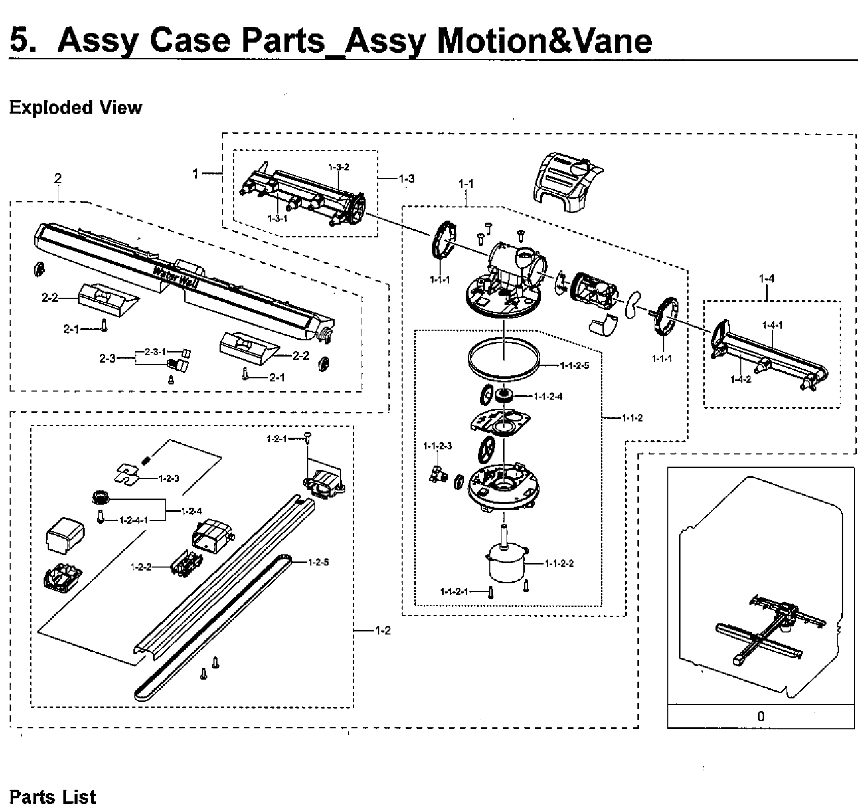 samsung dish washer parts