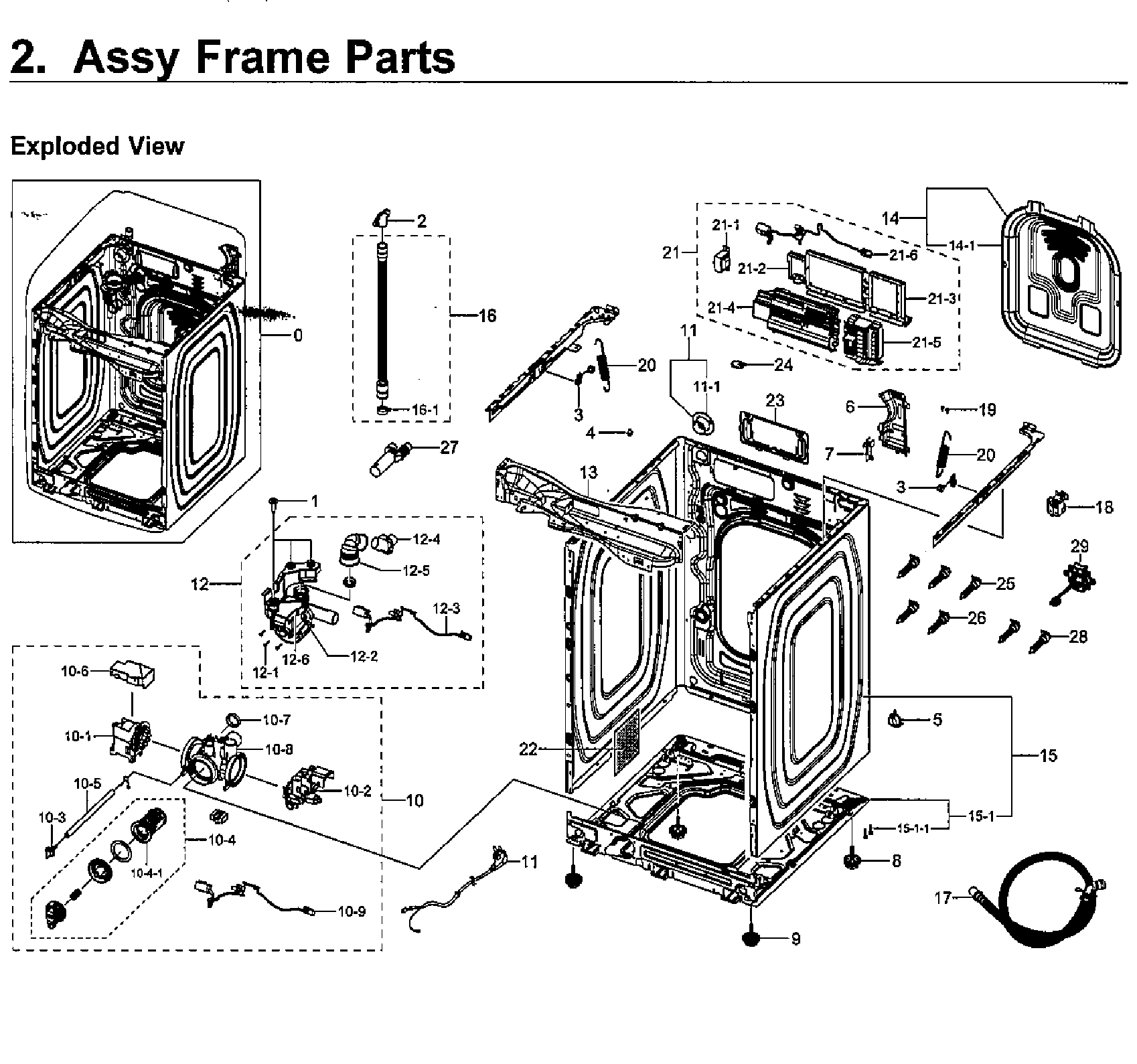 Samsung WV60M9900AV/A5-00 frame diagram