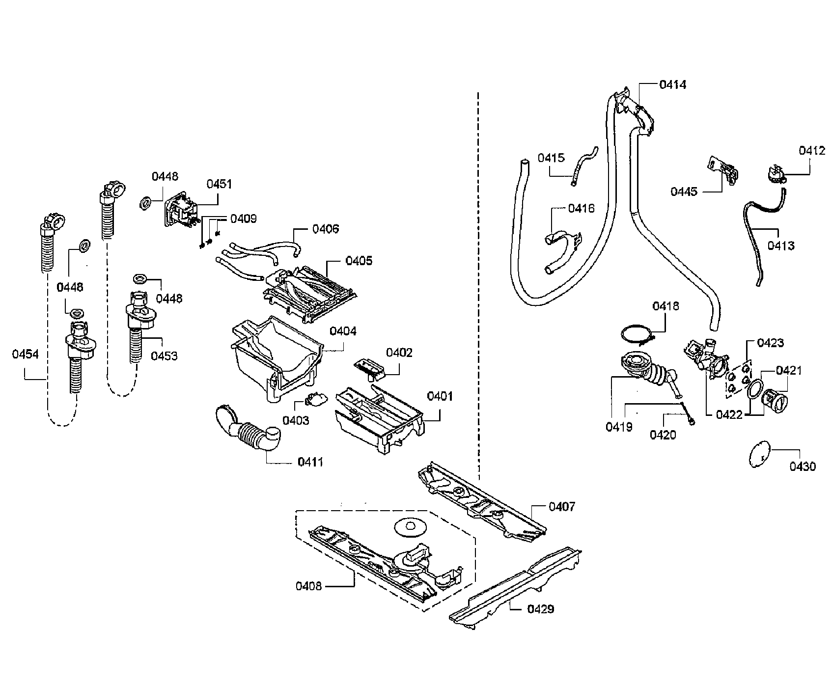 Bosch WAT28402UC/06 dispenser/pump diagram