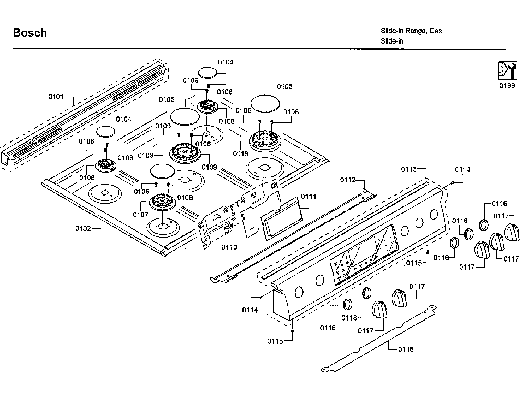 Bosch HGI8054UC/07 top assy diagram