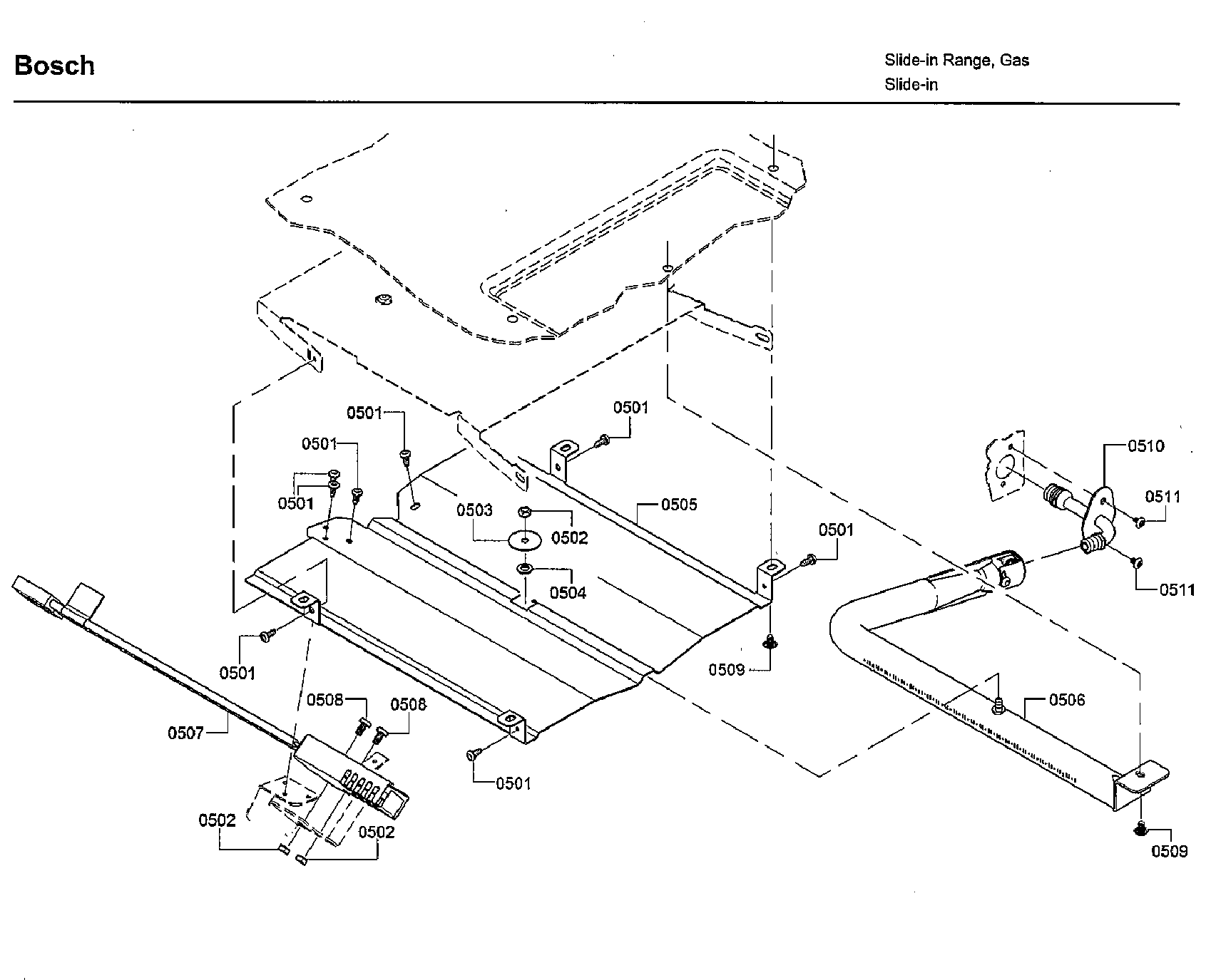 Bosch HGI8054UC/07 broil burner diagram