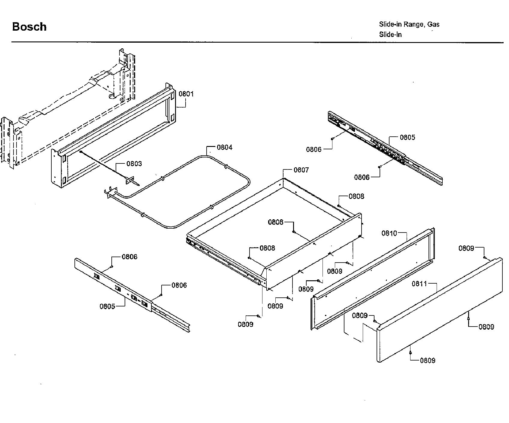 Bosch HGI8054UC/07 drawer diagram