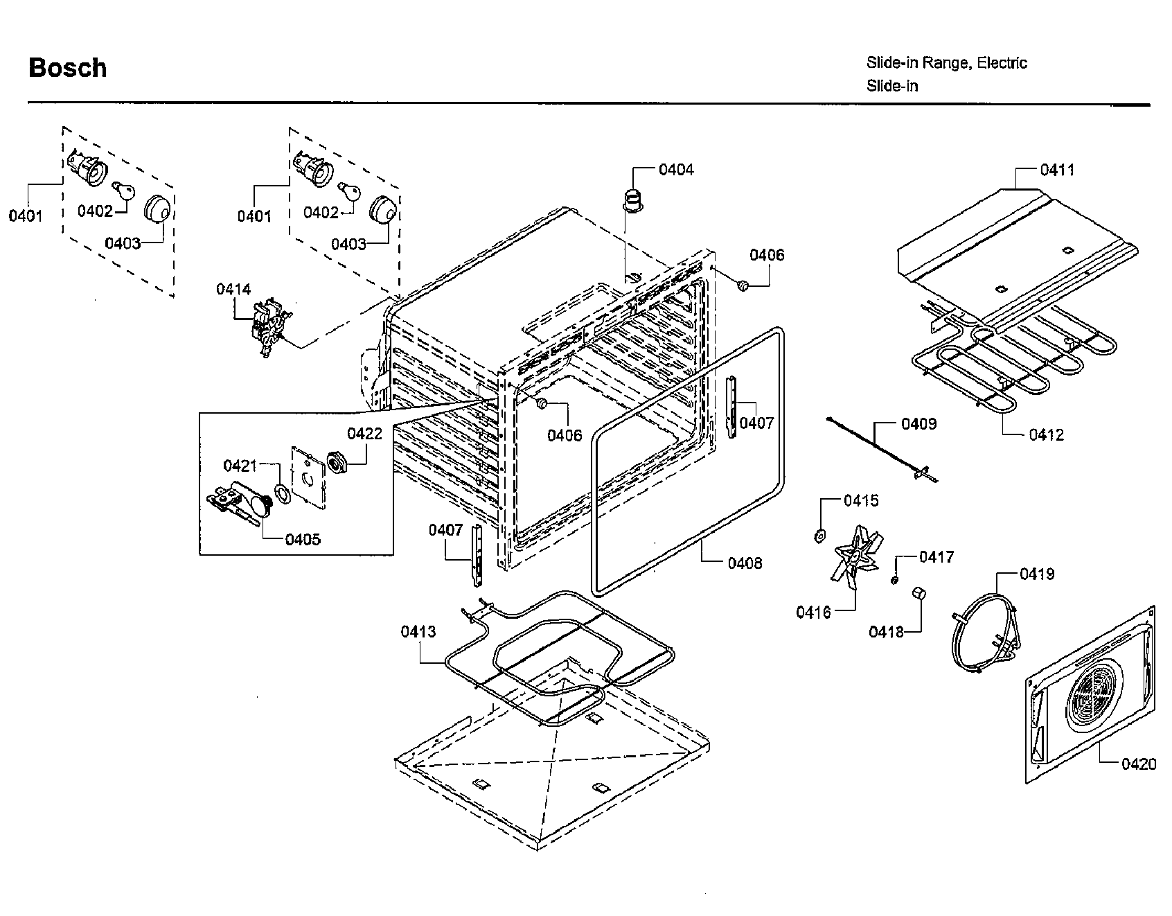 Bosch HIIP055U/01 oven diagram