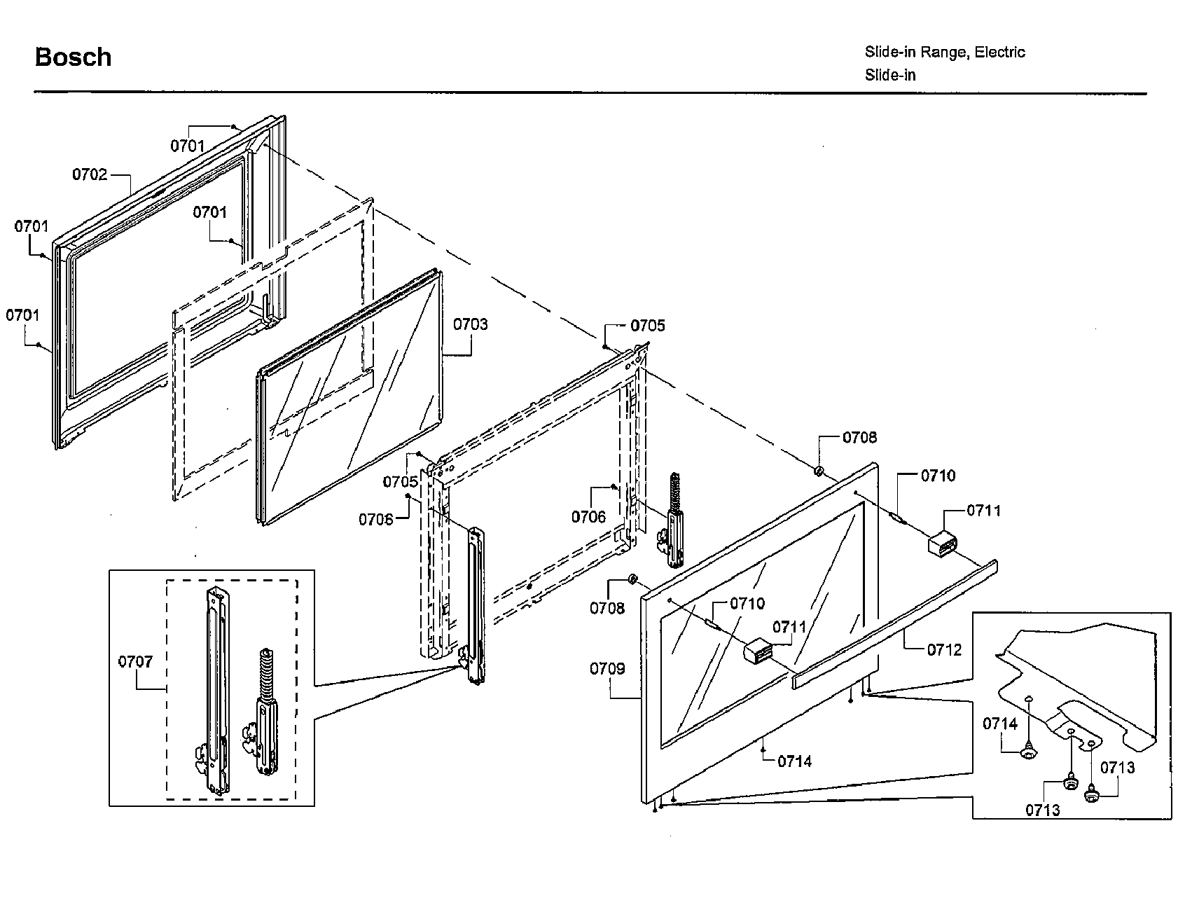 Bosch HIIP055U/01 door diagram
