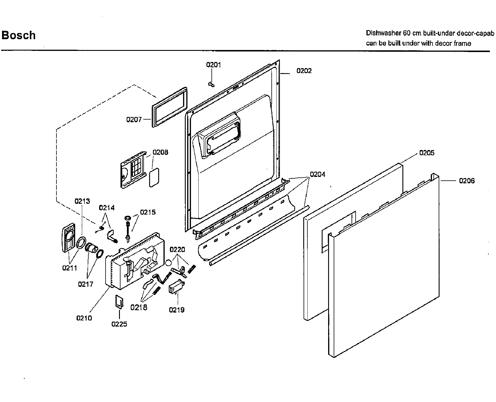 Bosch SHU3322UC/14 door diagram