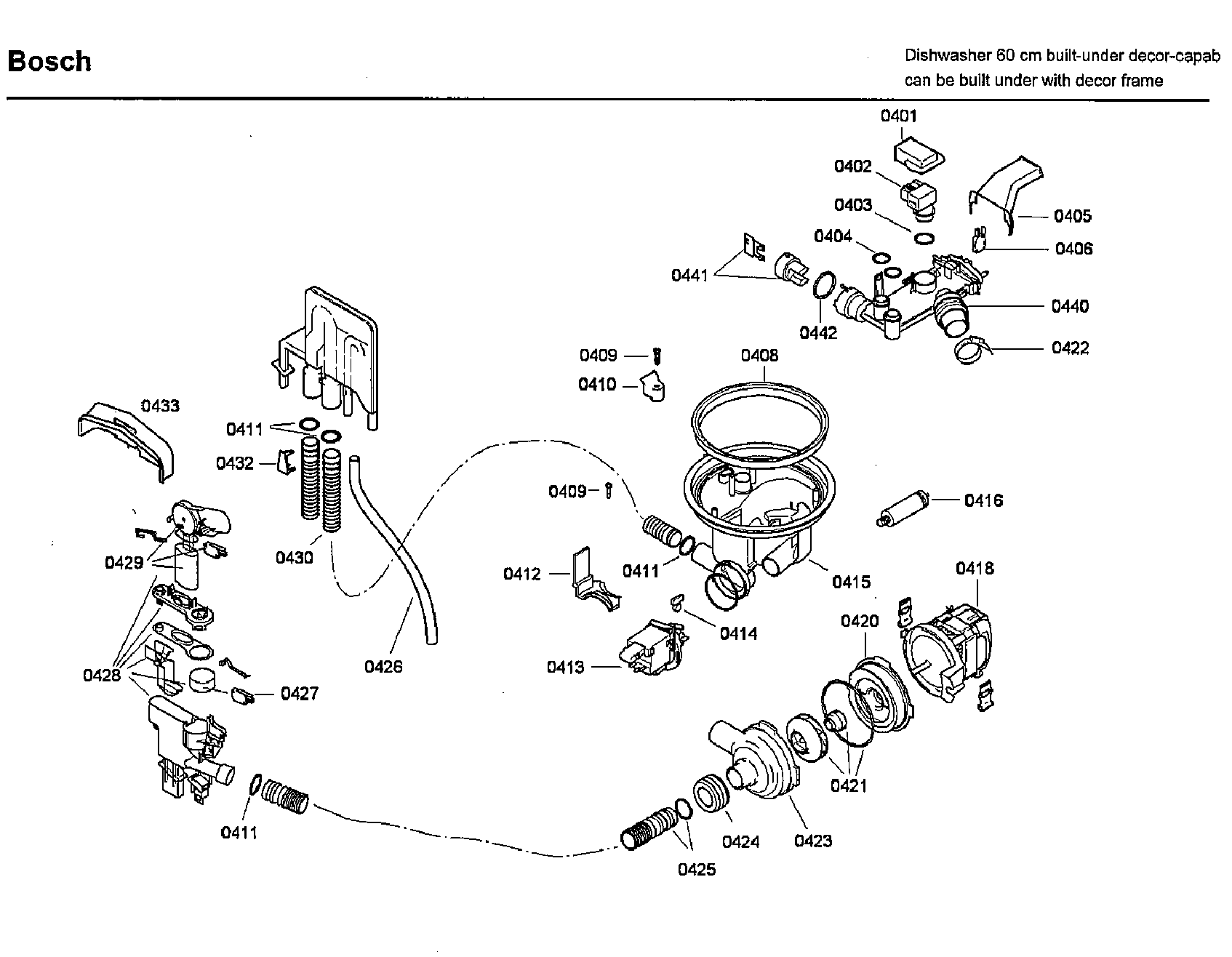 Bosch SHU3322UC/14 pump diagram