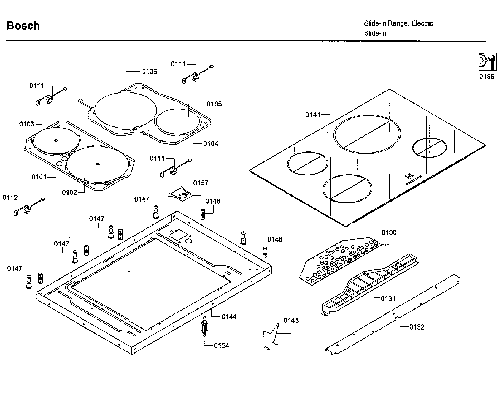 Bosch HIIP054U/06 top assy diagram