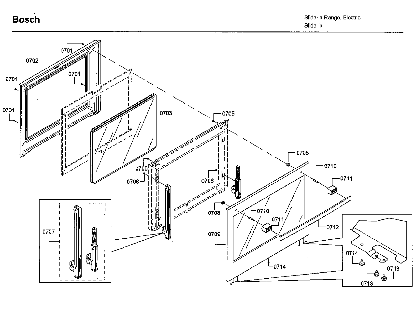 Bosch HIIP054U/06 door diagram