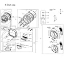 Samsung DVG52M8650W/A3-00 drum assy diagram