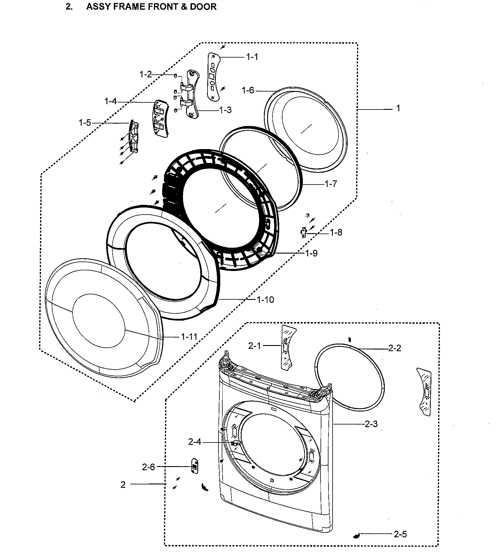 Samsung DVG60M9900V/A3-00 front/door diagram