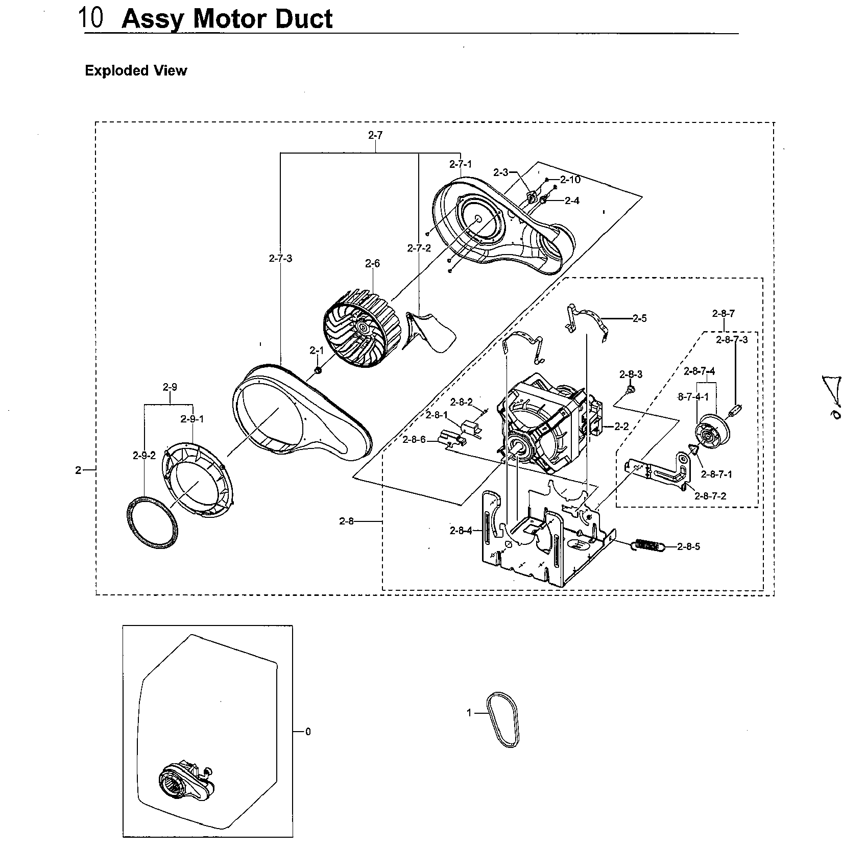 Samsung DVG60M9900V/A3-00 motor assy diagram