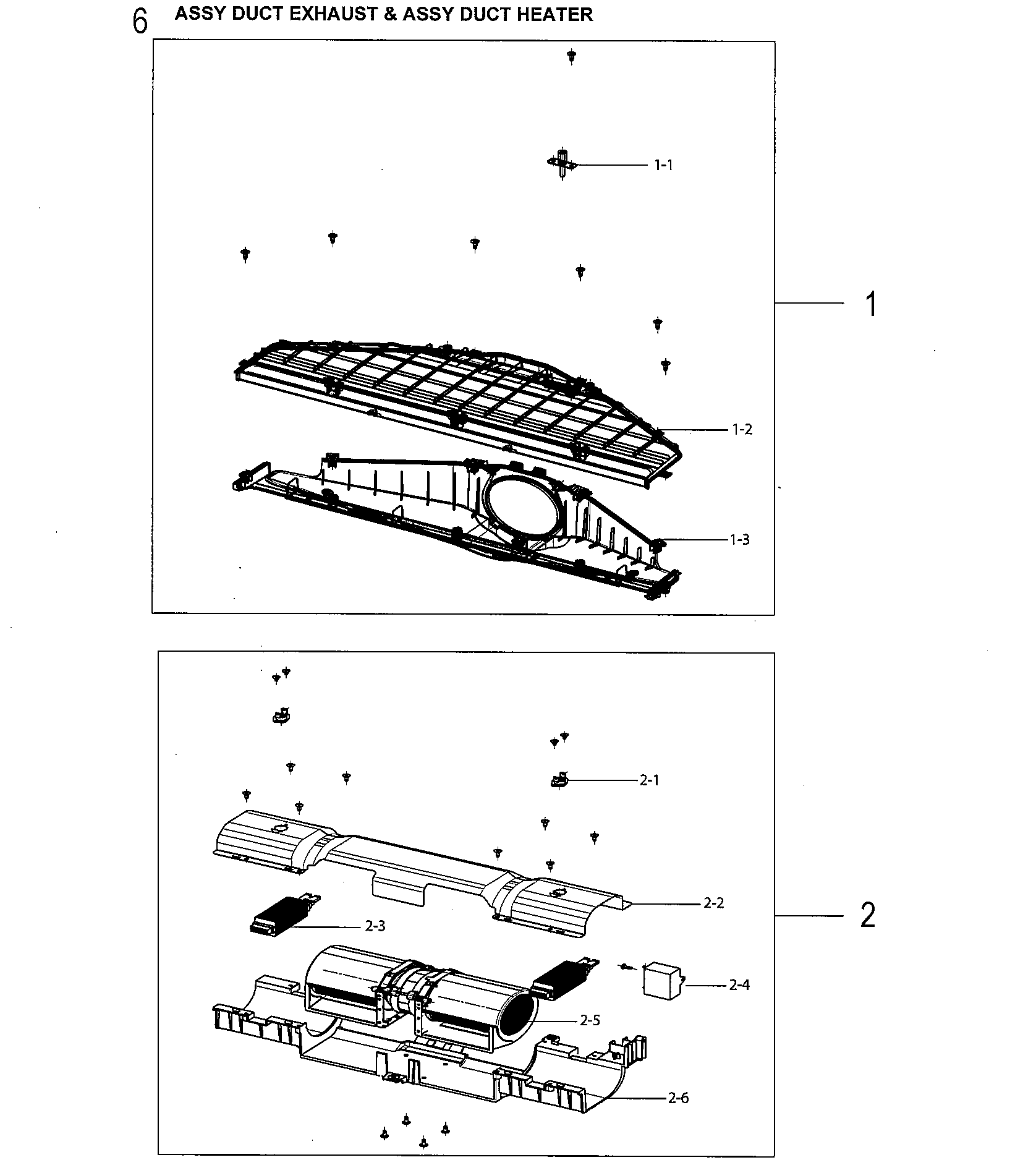 Samsung DVG55M9600W/A3-00 duct assy diagram