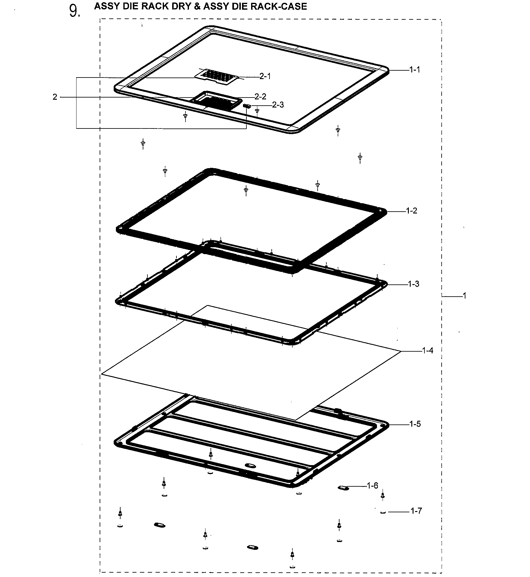 Samsung DVG55M9600W/A3-00 die rack diagram