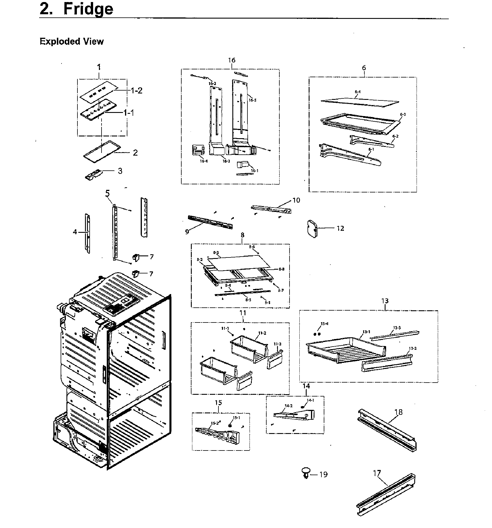 Samsung RF220NCTASG/AA-00 fridge diagram