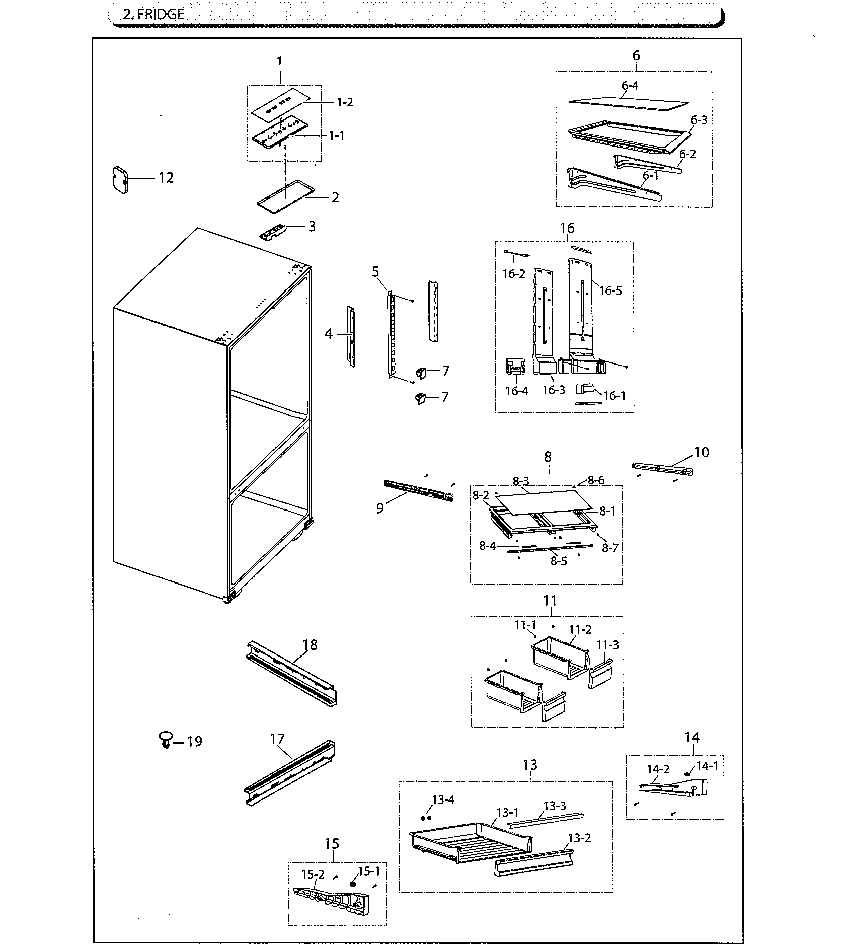 Samsung RF220NCTAWW/AA-02 fridge diagram