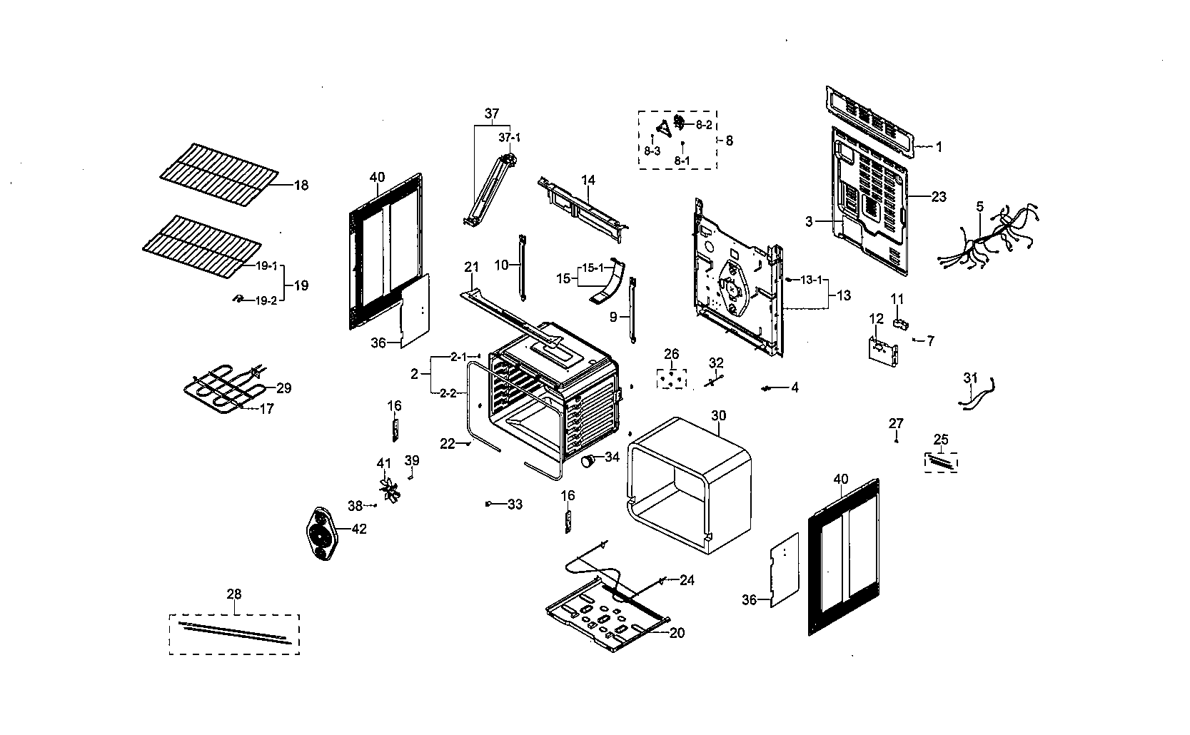 Samsung NE59M4320SB/AA-00 main asy diagram