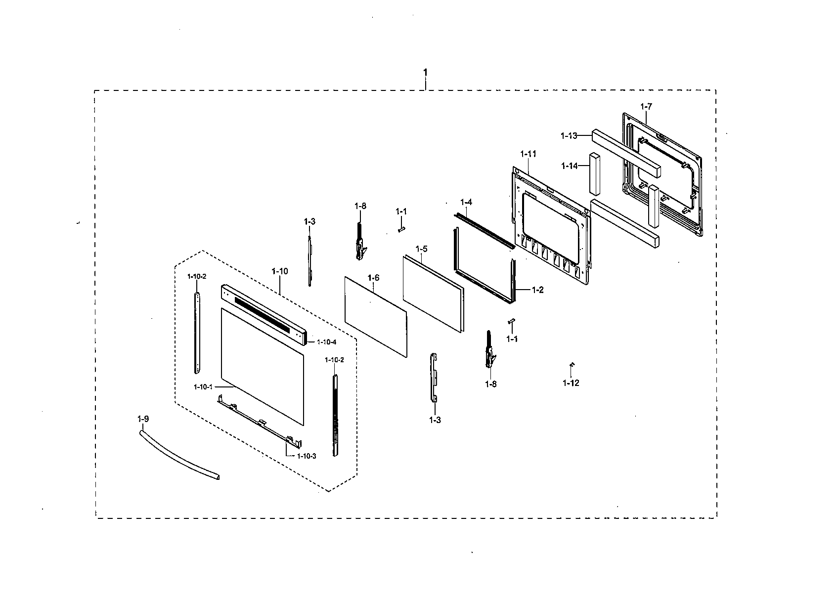 Samsung NE59M4320SB/AA-00 door diagram