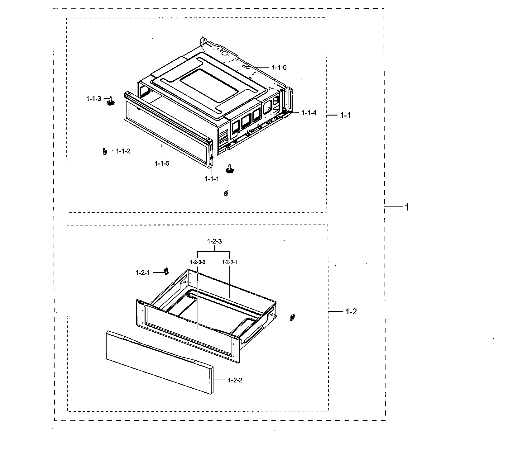 Samsung NE59M4320SB/AA-00 drawer diagram