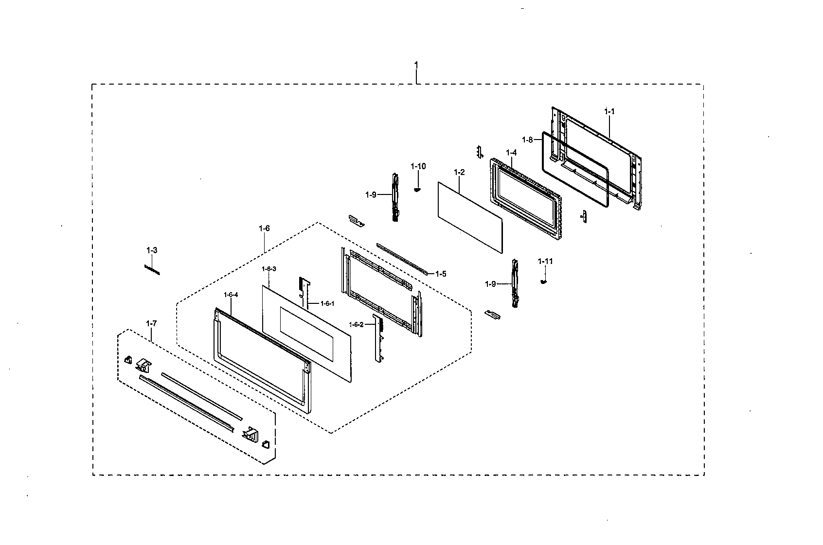Samsung NQ70M6650DS/AA-00 door diagram