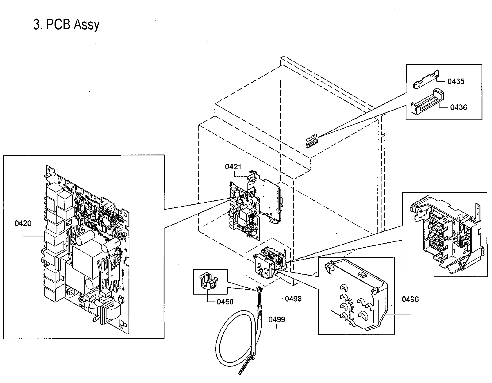 Bosch HBE5452UC/30 pcb assy diagram