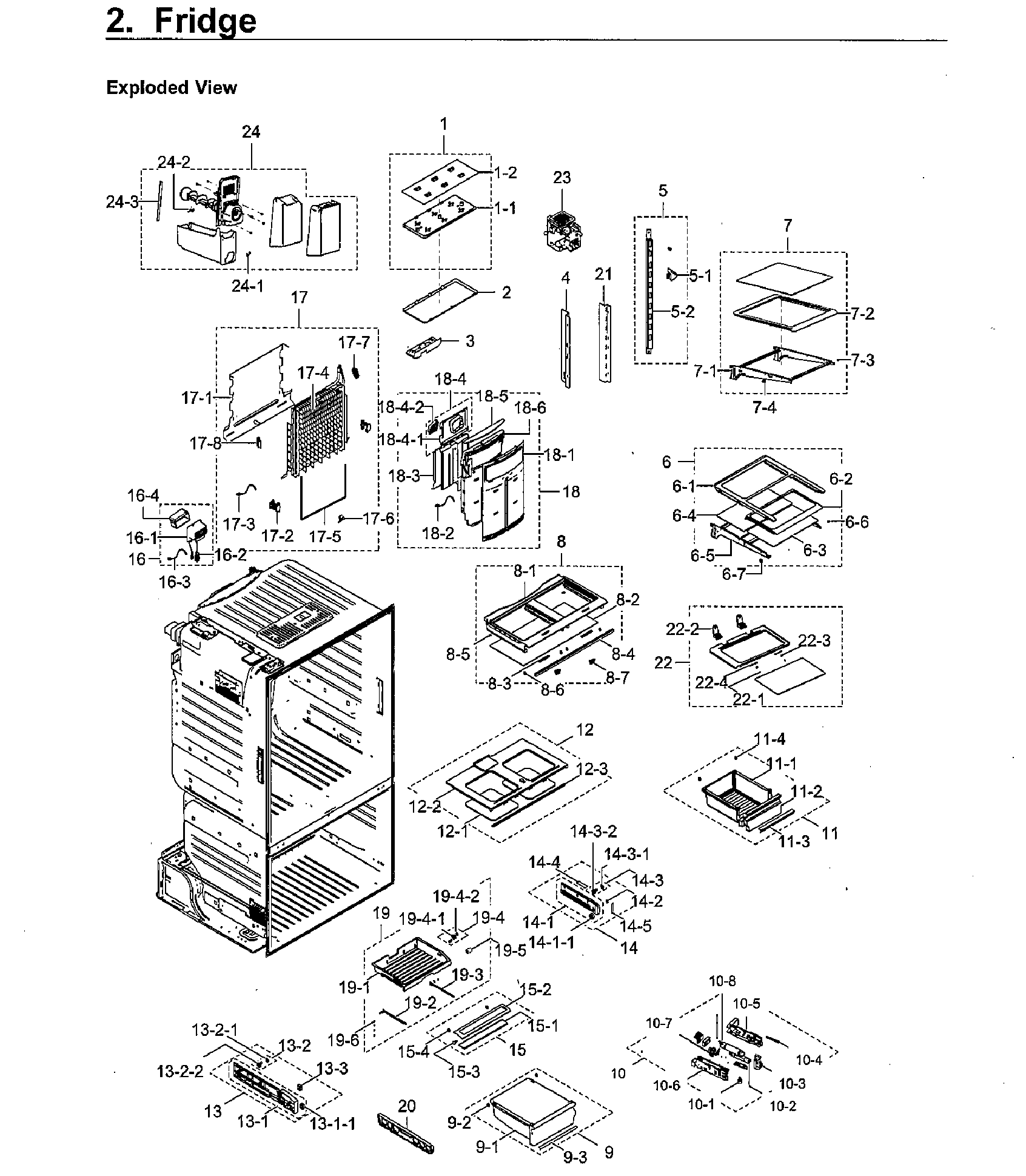 Samsung RF265BEAESR/AA-00 fridge diagram