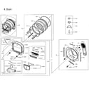 Samsung DVG50M7450W/A3-00 drum parts diagram