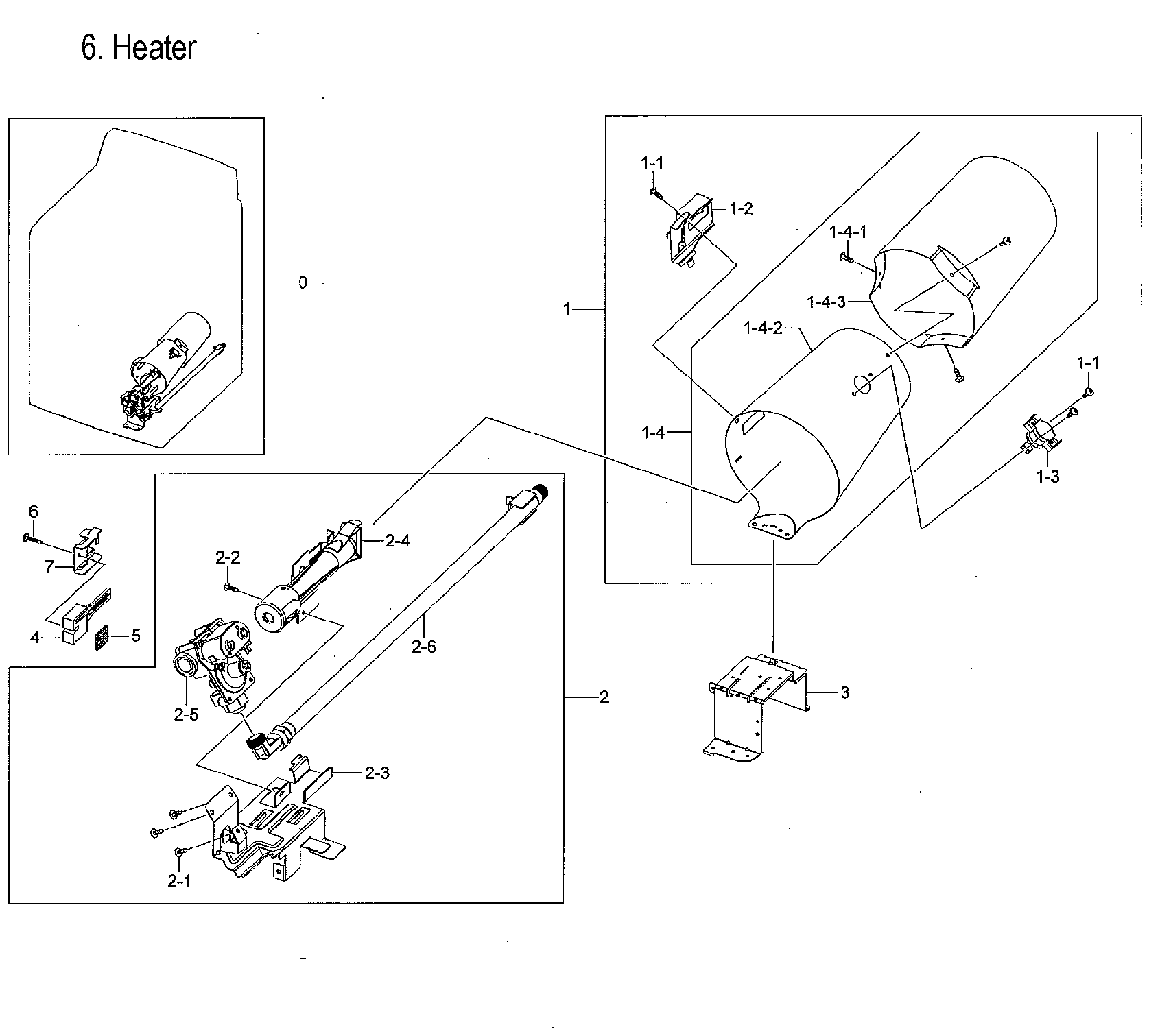Samsung DVG50M7450W/A3-00 duct & burner diagram