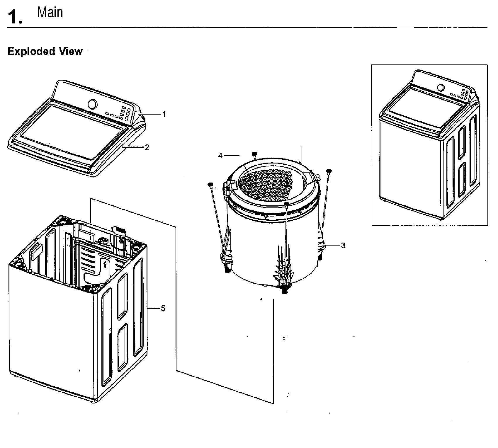 Samsung WA40J3000AW/A2-13 main asy diagram