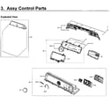 Samsung WA40J3000AW/A2-13 control panel diagram
