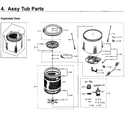 Samsung WA40J3000AW/A2-13 tub parts diagram