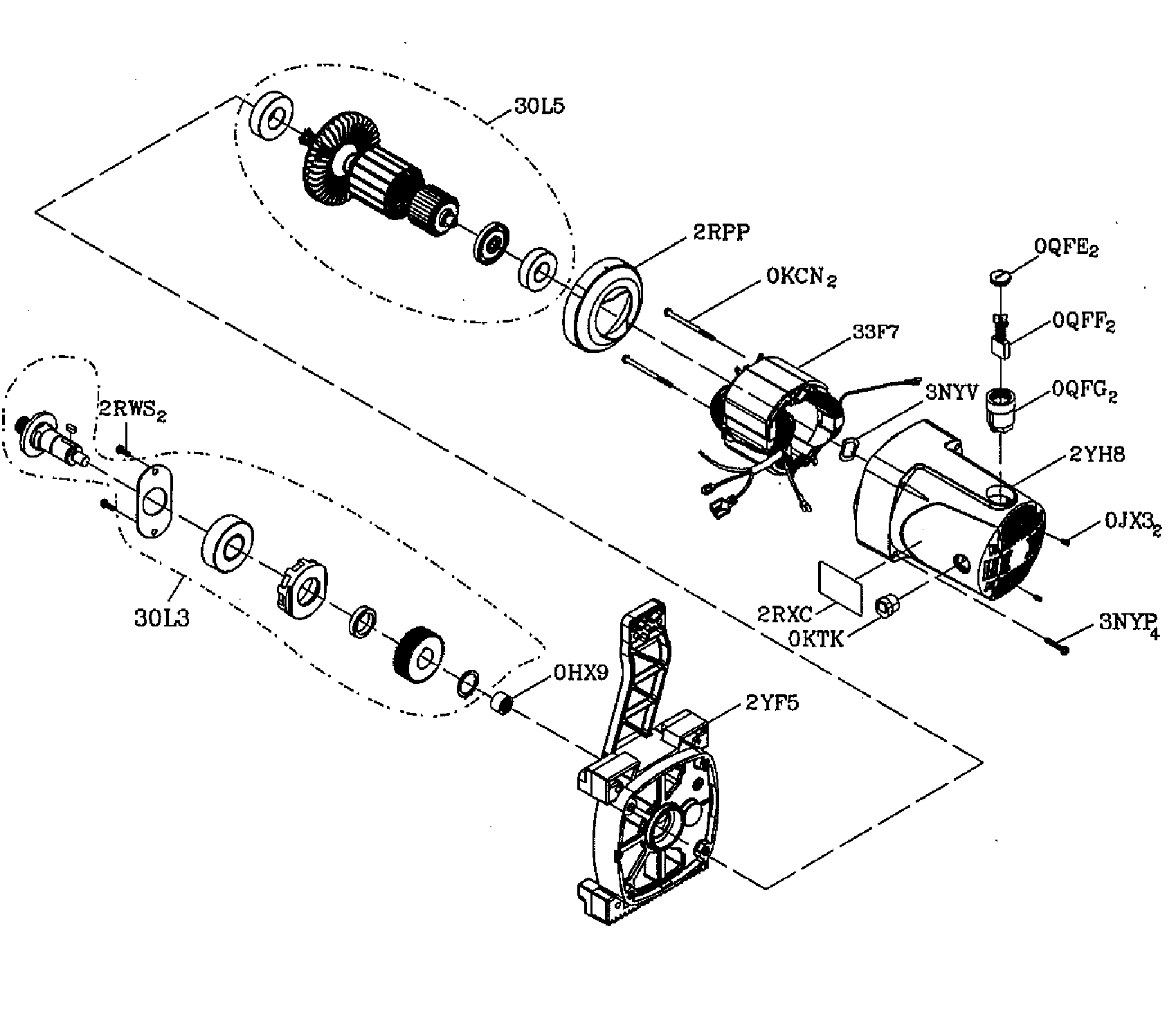 Craftsman 137054450 motor asy diagram
