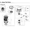 Samsung WA52M7750AW/A4-00 tub parts diagram
