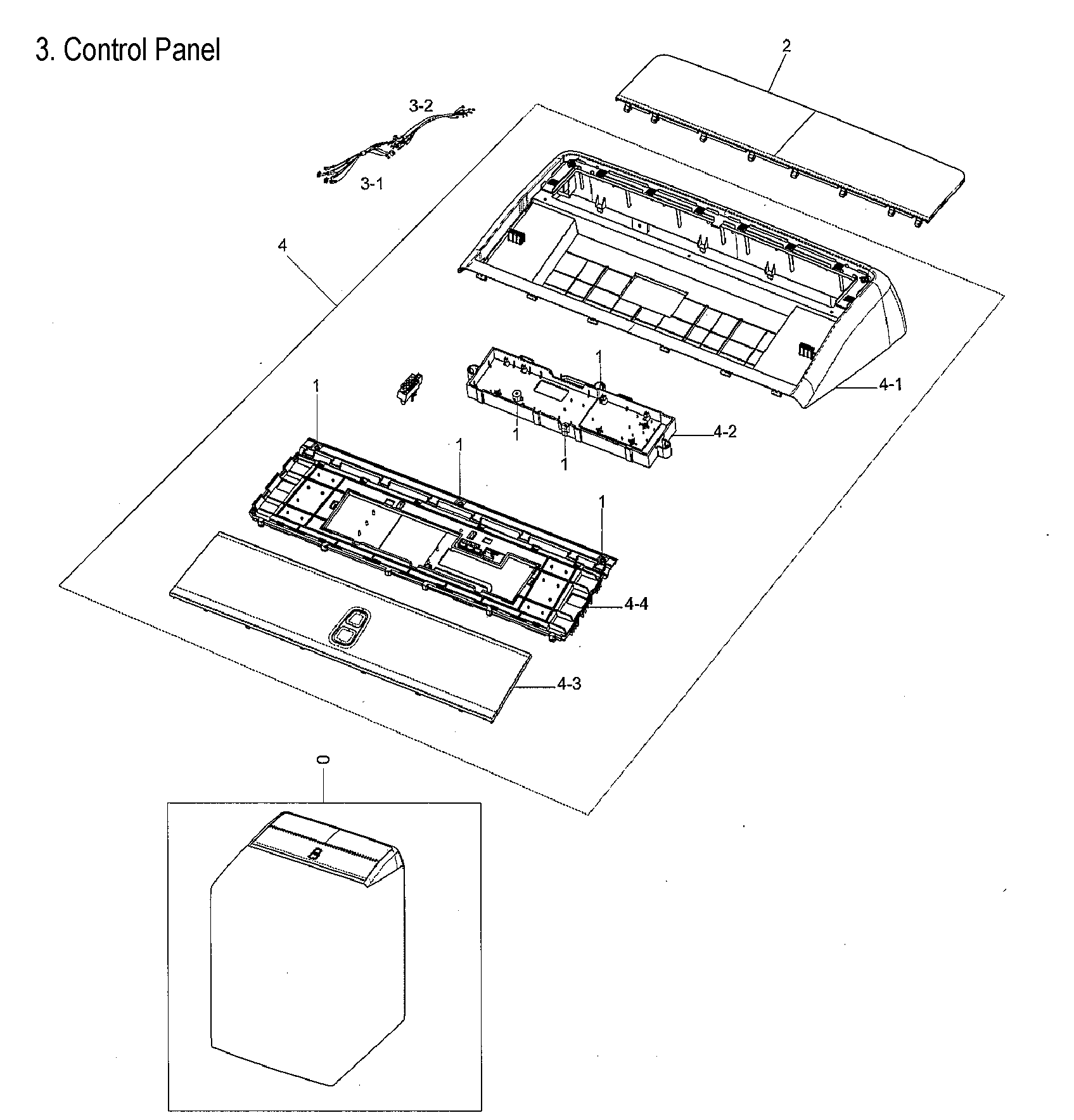 Samsung DVG54M8750V/A3-00 control panel diagram